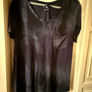 Grace & Lace Dark Blue V-Neck Tee